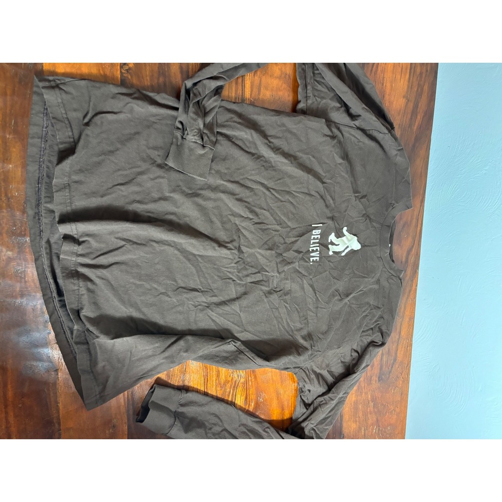 American Apparel Black Long Sleeve Tee with I BELIEVE Chest Print